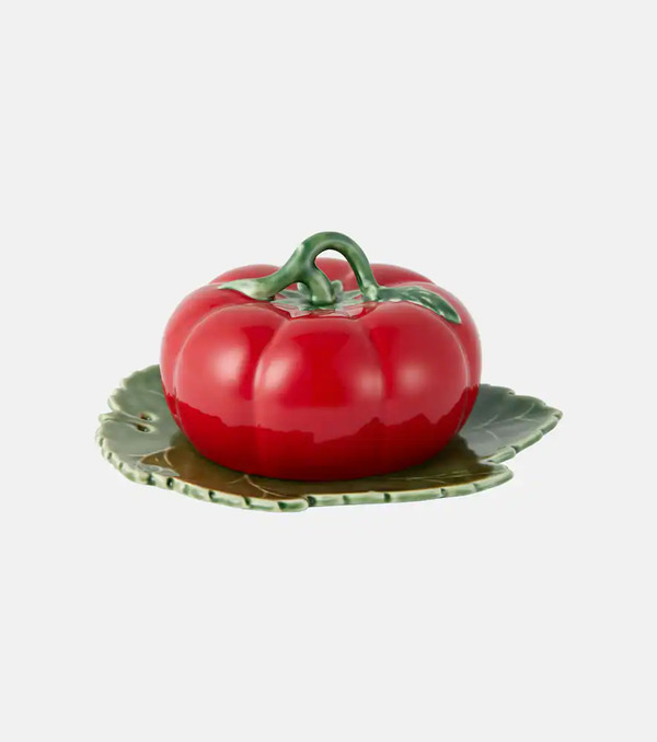  Bordallo Pinheiro Bordallo Pinheiro Tomate Ceramic Butter Dish 