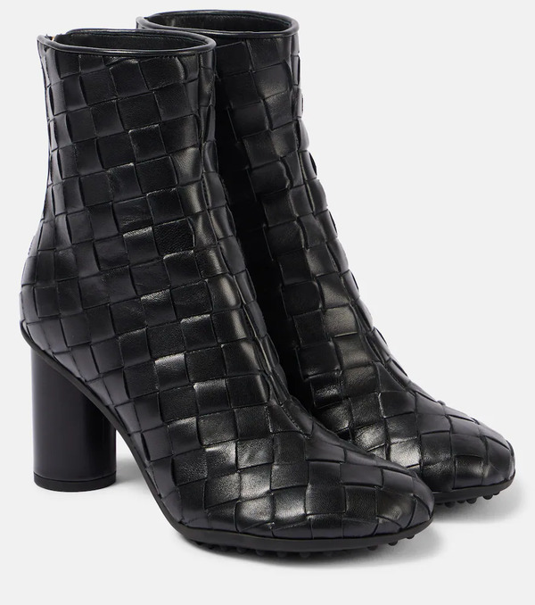  Bottega Veneta Bottega Veneta Intrecciato Leather Ankle Boots 