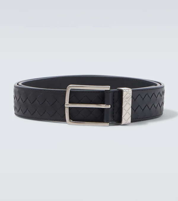  Bottega Veneta Bottega Veneta Intrecciato Leather Belt 