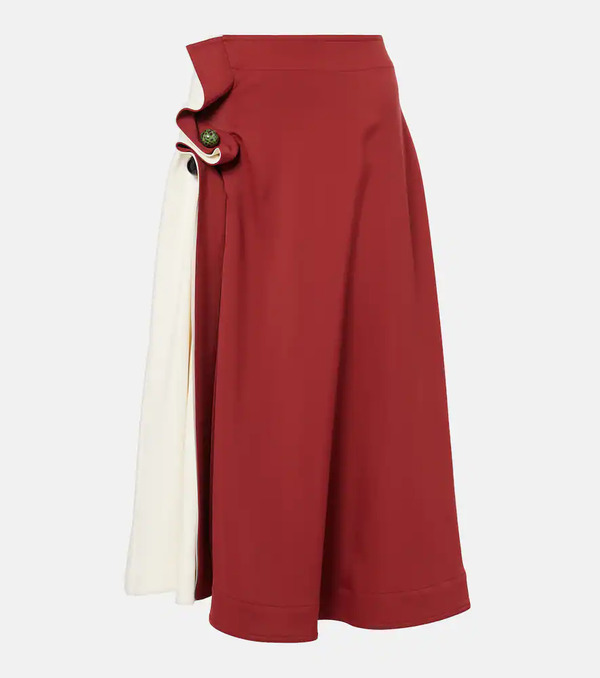  Bottega Veneta Bottega Veneta Intrecciato Midi Skirt 