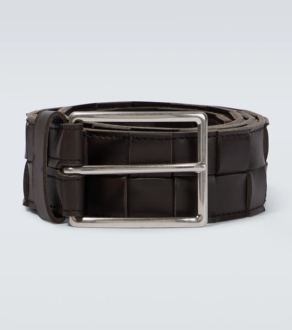 Bottega Veneta Bottega Veneta Maxi Intreccio Leather Belt 