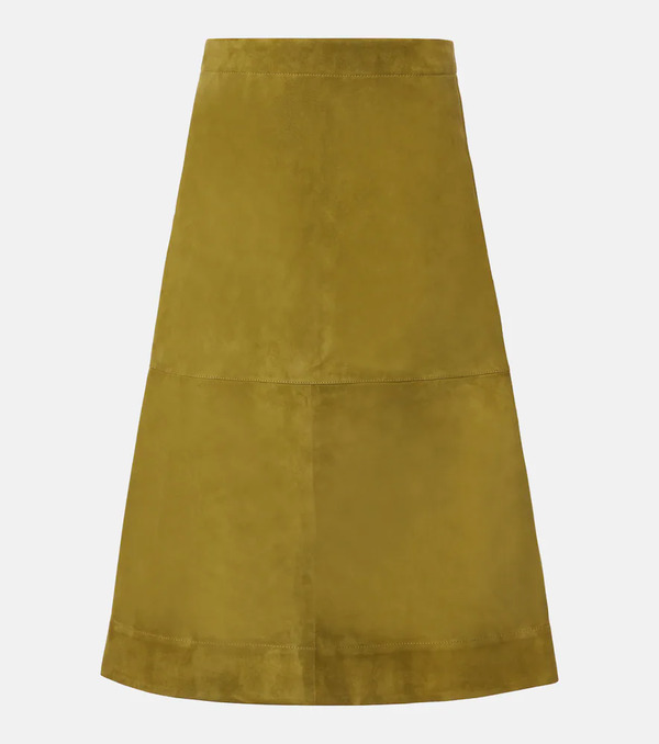  Bottega Veneta Bottega Veneta Suede Midi Skirt 