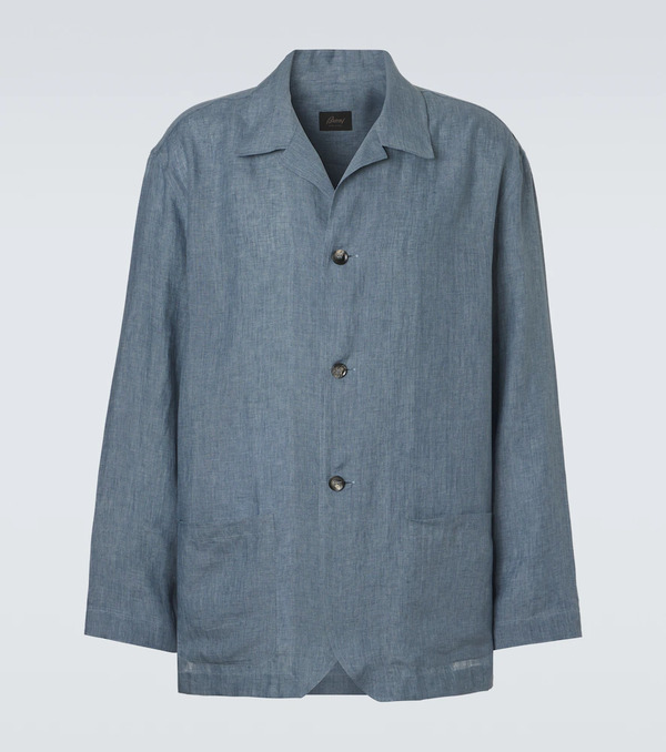  Brioni Brioni Linen Overshirt 