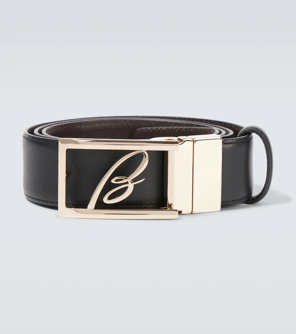 Brioni Brioni Logo Leather Belt 