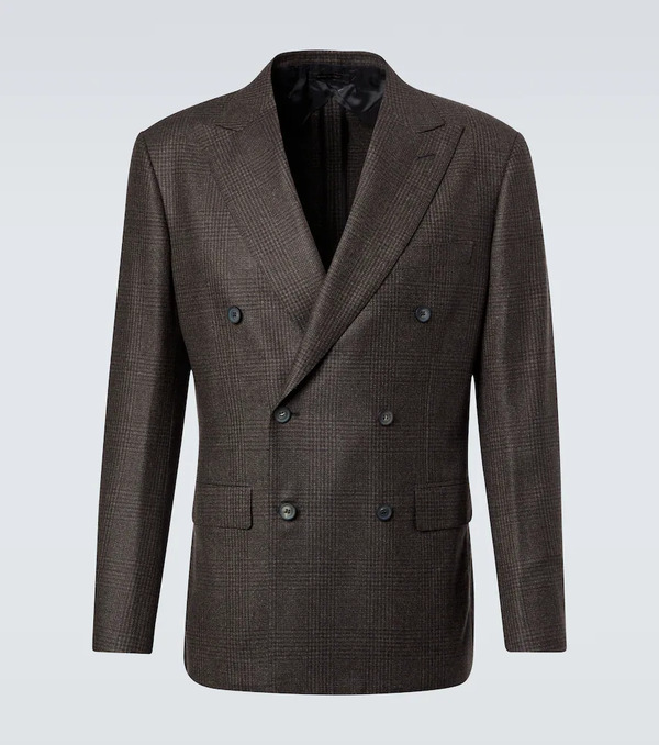  Brioni Brioni Prince Of Wales Check Wool Blazer 