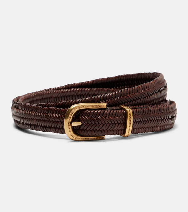  Brunello Cucinelli Brunello Cucinelli Braided Leather Belt 