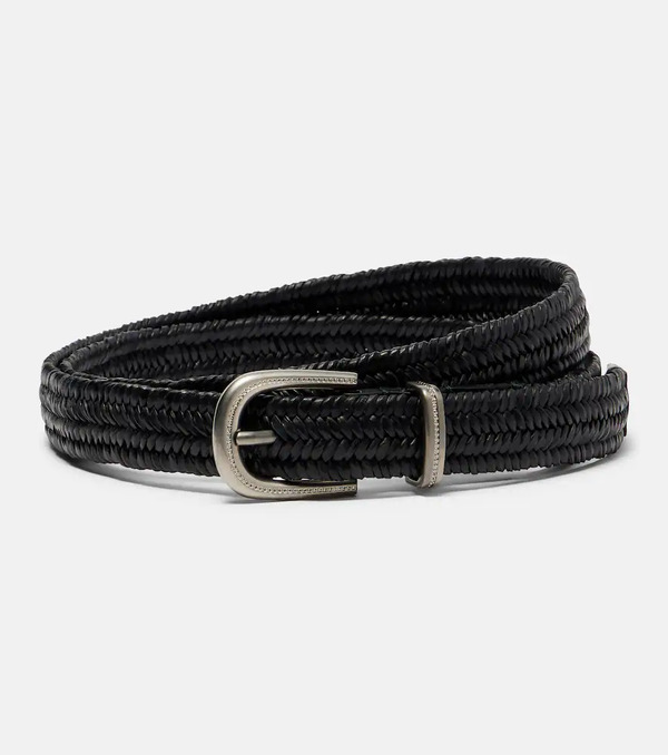  Brunello Cucinelli Brunello Cucinelli Braided Leather Belt 