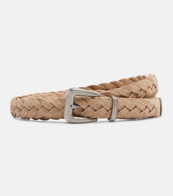  Brunello Cucinelli Brunello Cucinelli Braided Suede Belt 
