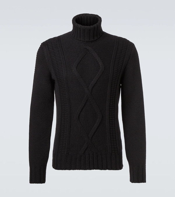  Brunello Cucinelli Brunello Cucinelli Cable-knit Cashmere Turtleneck Sweater 