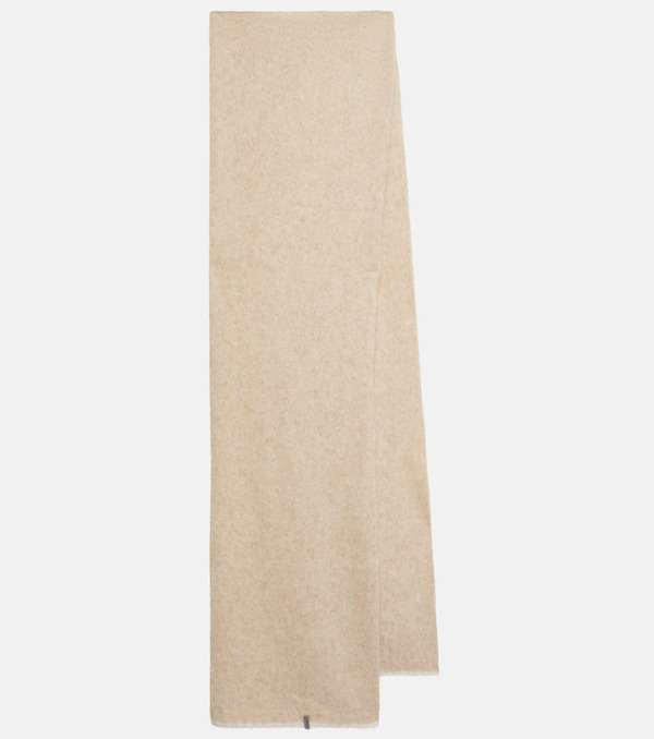  Brunello Cucinelli Brunello Cucinelli Cable-knit Mohair Scarf 