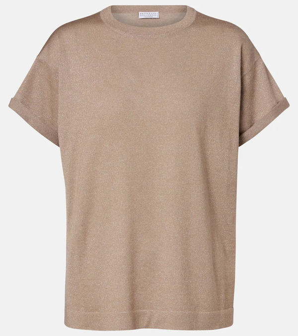  Brunello Cucinelli Brunello Cucinelli Cashmere And Silk-blend T-shirt 