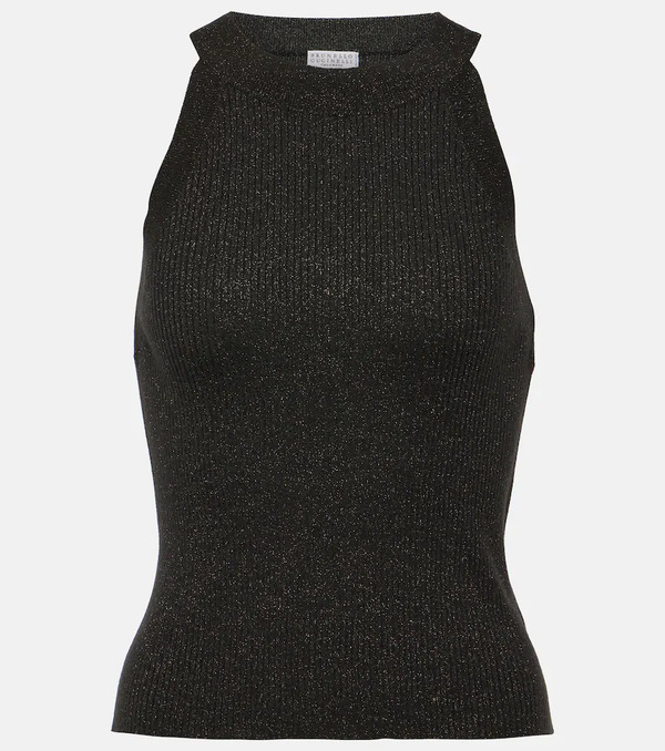  Brunello Cucinelli Brunello Cucinelli Cashmere And Silk-blend Tank Top 