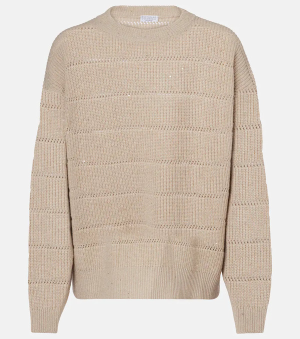  Brunello Cucinelli Brunello Cucinelli Cashmere And Wool-blend Sweater 