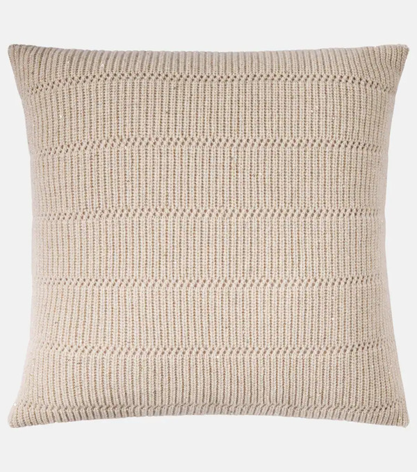  Brunello Cucinelli Brunello Cucinelli Cashmere And Wool Cushion 