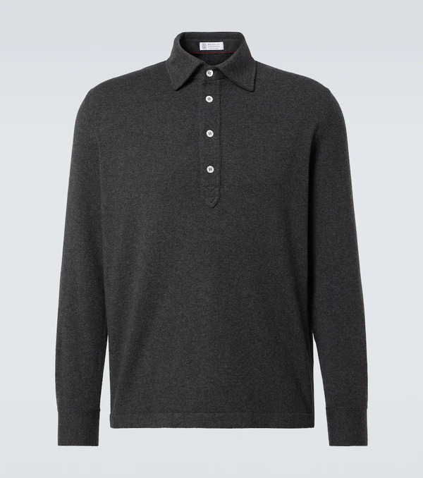  Brunello Cucinelli Brunello Cucinelli Cashmere Polo Sweater 