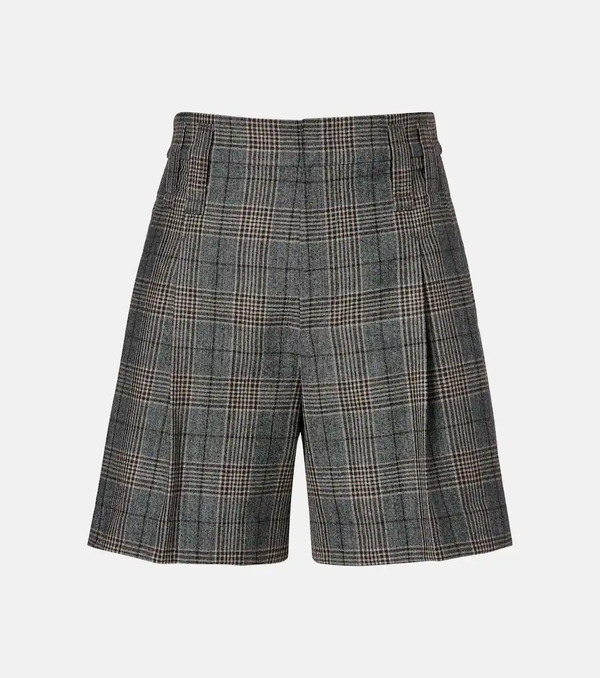  Brunello Cucinelli Brunello Cucinelli Checked Virgin Wool Shorts 