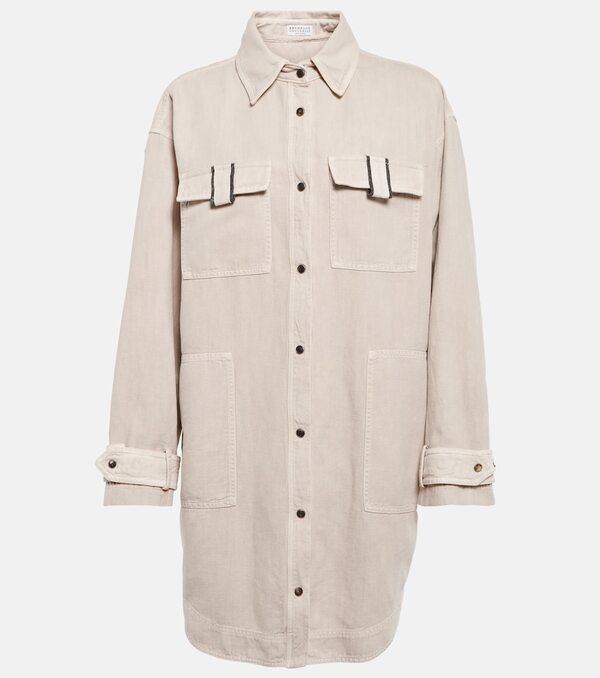  Brunello Cucinelli Brunello Cucinelli Cotton And Linen Overshirt 