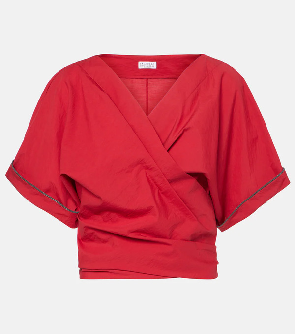  Brunello Cucinelli Brunello Cucinelli Cotton-blend Blouse 