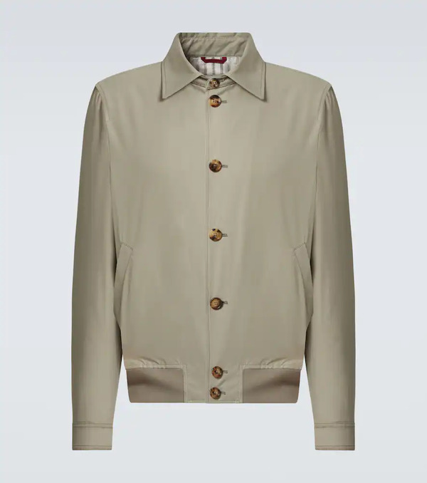  Brunello Cucinelli Brunello Cucinelli Cotton-blend Bomber Jacket 