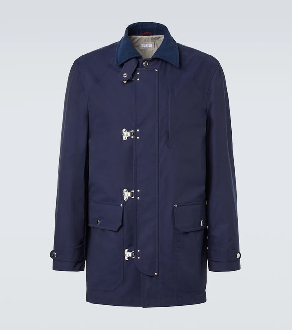  Brunello Cucinelli Brunello Cucinelli Cotton-blend Gabardine Raincoat 