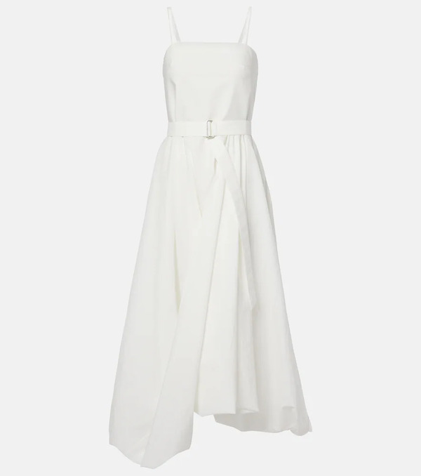  Brunello Cucinelli Brunello Cucinelli Cotton-blend Midi Dress 