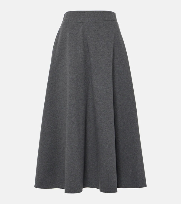  Brunello Cucinelli Brunello Cucinelli Cotton-blend Midi Skirt 