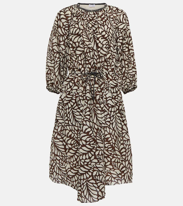  Brunello Cucinelli Brunello Cucinelli Cotton-blend Minidress 