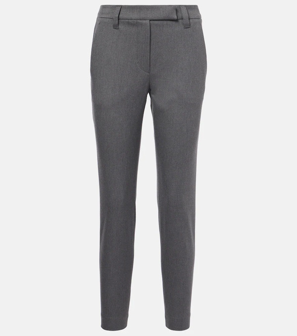  Brunello Cucinelli Brunello Cucinelli Cotton-blend Slim Pants 