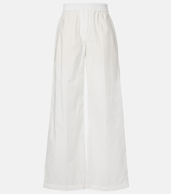  Brunello Cucinelli Brunello Cucinelli Cotton-blend Wide-leg Pants 