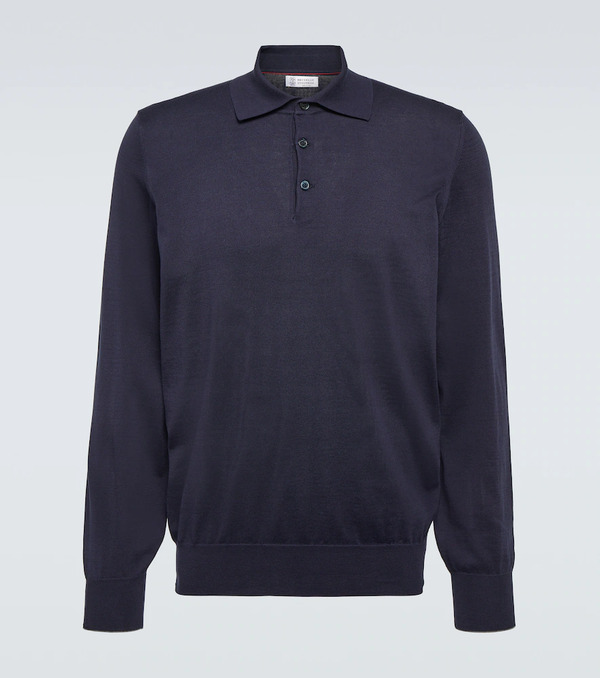  Brunello Cucinelli Brunello Cucinelli Cotton Polo Sweater 