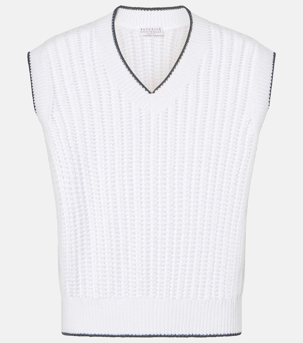  Brunello Cucinelli Brunello Cucinelli Cotton Sweater Vest 