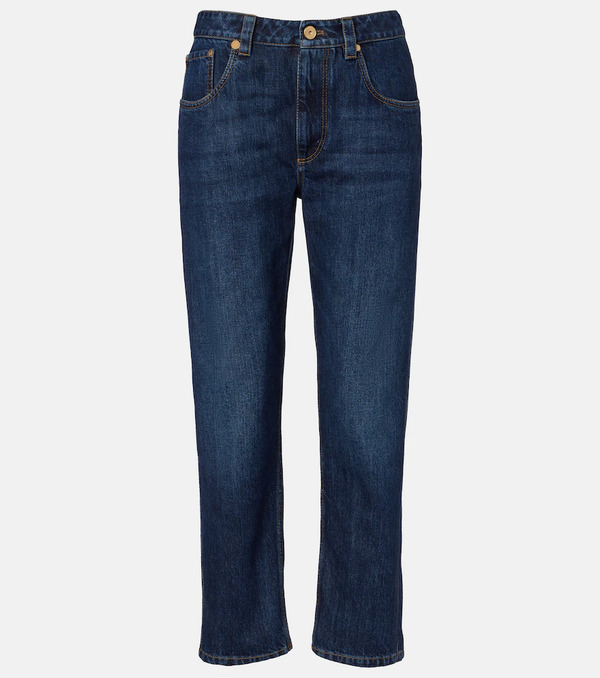  Brunello Cucinelli Brunello Cucinelli Cropped Straight Jeans 