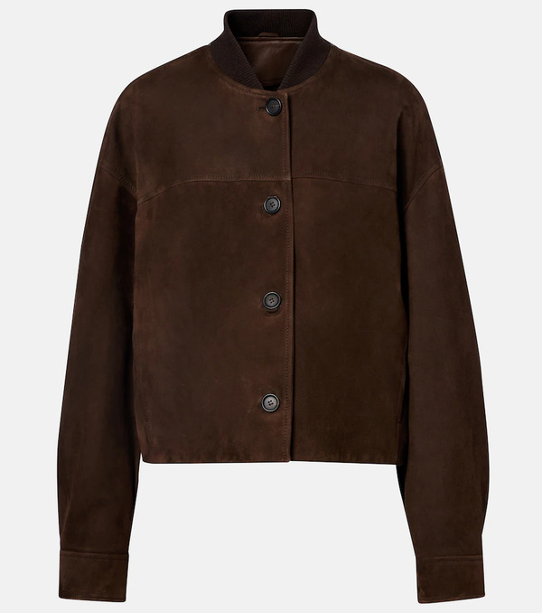  Brunello Cucinelli Brunello Cucinelli Cropped Suede Jacket 