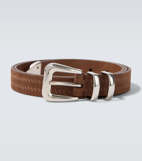  Brunello Cucinelli Brunello Cucinelli Debossed Leather Belt 