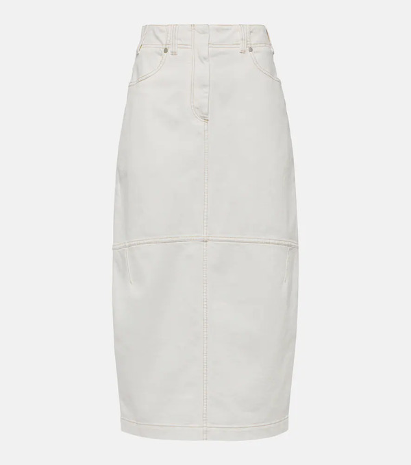  Brunello Cucinelli Brunello Cucinelli Denim Midi Skirt 