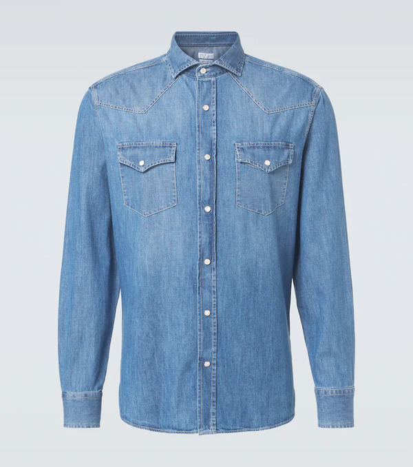  Brunello Cucinelli Brunello Cucinelli Denim Shirt 