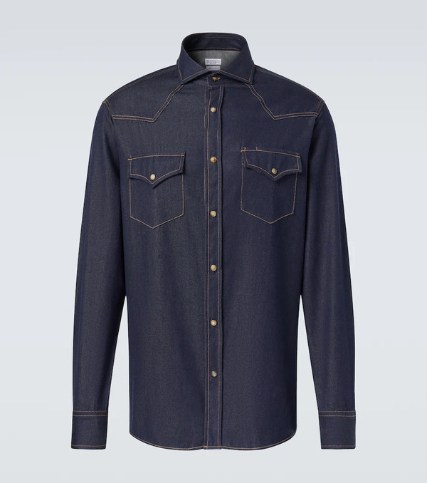  Brunello Cucinelli Brunello Cucinelli Denim Shirt 