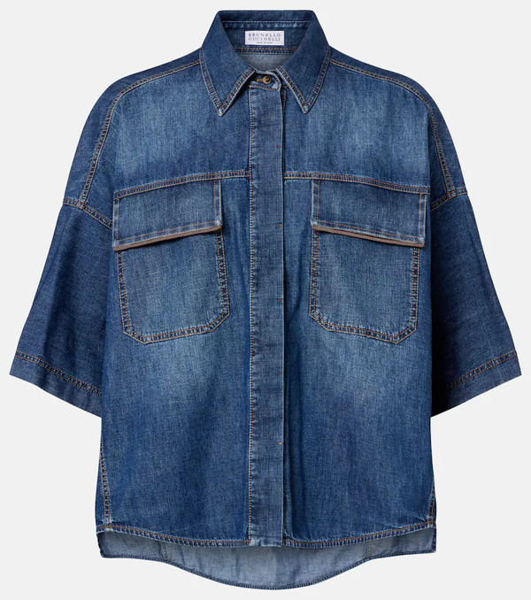 Brunello Cucinelli Brunello Cucinelli Denim Top 