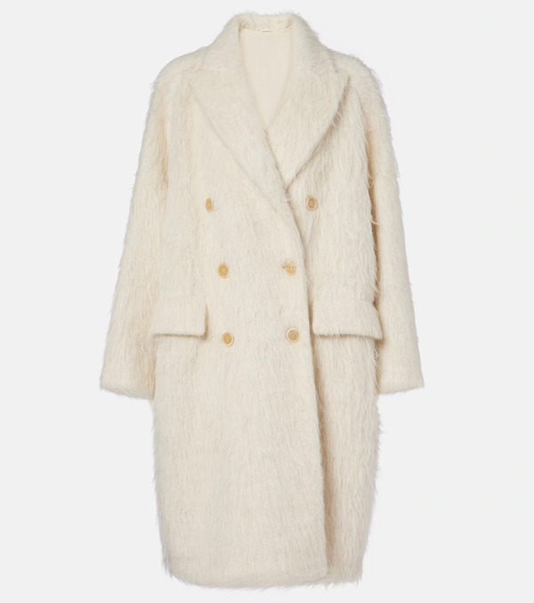  Brunello Cucinelli Brunello Cucinelli Double-breasted Alpaca-blend Coat 