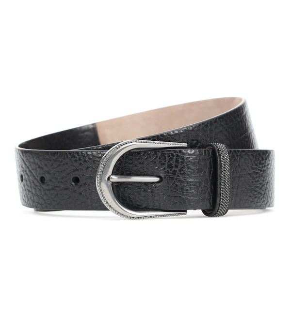  Brunello Cucinelli Brunello Cucinelli Embellished Leather Belt 