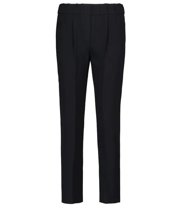  Brunello Cucinelli Brunello Cucinelli High-rise Silk-blend Pants 