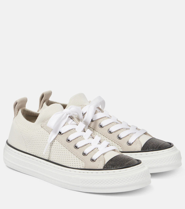  Brunello Cucinelli Brunello Cucinelli Knitted Slip-on Sneakers 