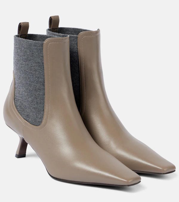  Brunello Cucinelli Brunello Cucinelli Leather Ankle Boots 