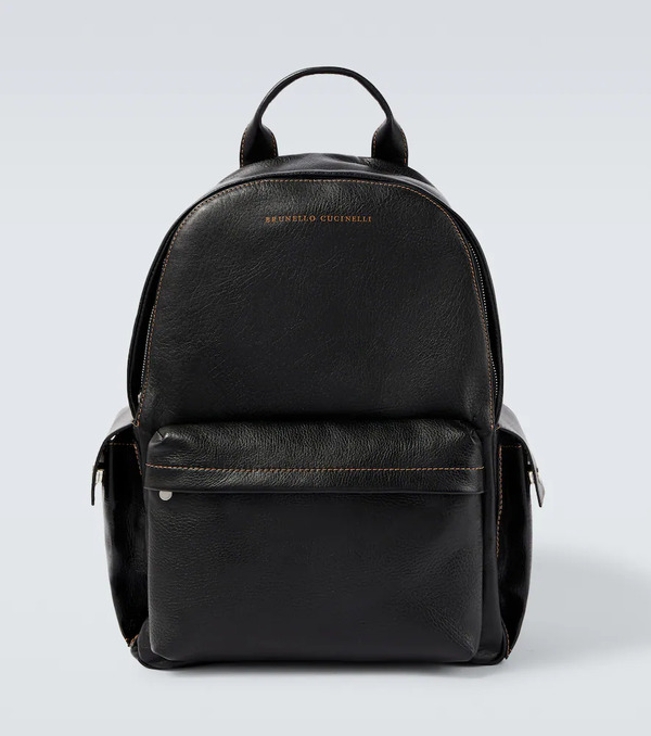  Brunello Cucinelli Brunello Cucinelli Leather Backpack 