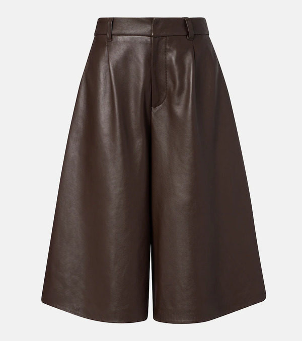  Brunello Cucinelli Brunello Cucinelli Leather Bermuda Shorts 