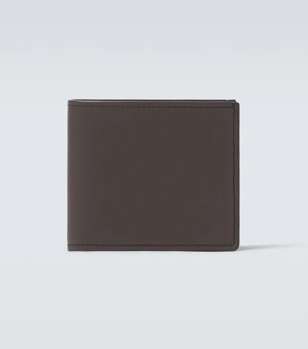  Brunello Cucinelli Brunello Cucinelli Leather Bi-fold Wallet 