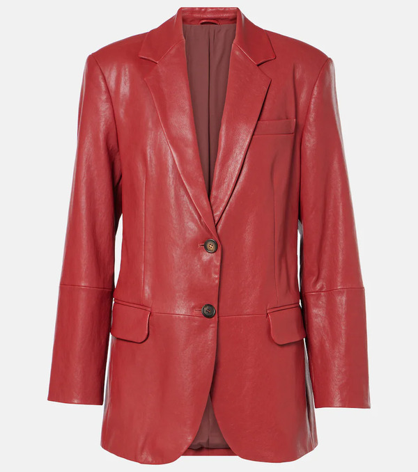  Brunello Cucinelli Brunello Cucinelli Leather Blazer 