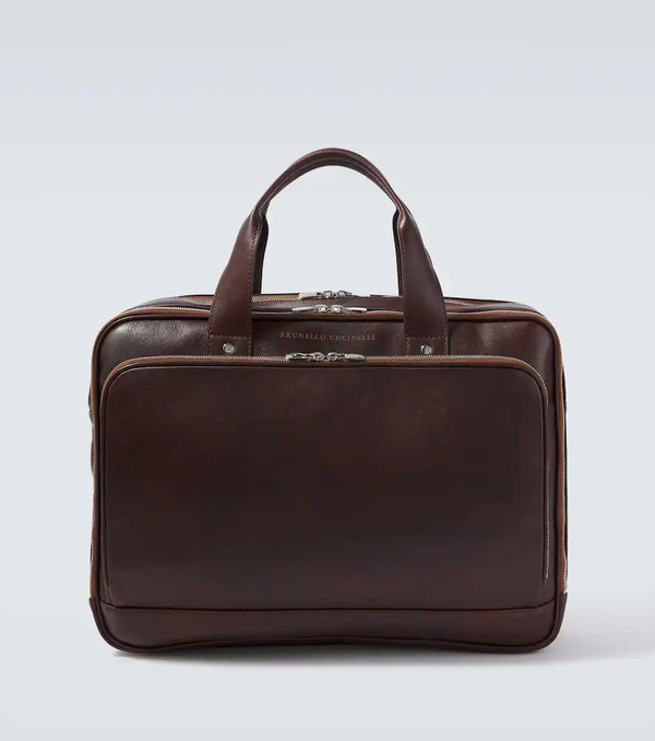  Brunello Cucinelli Brunello Cucinelli Leather Briefcase 