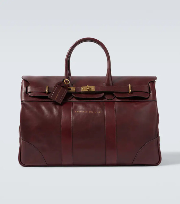  Brunello Cucinelli Brunello Cucinelli Leather Duffel Bag 