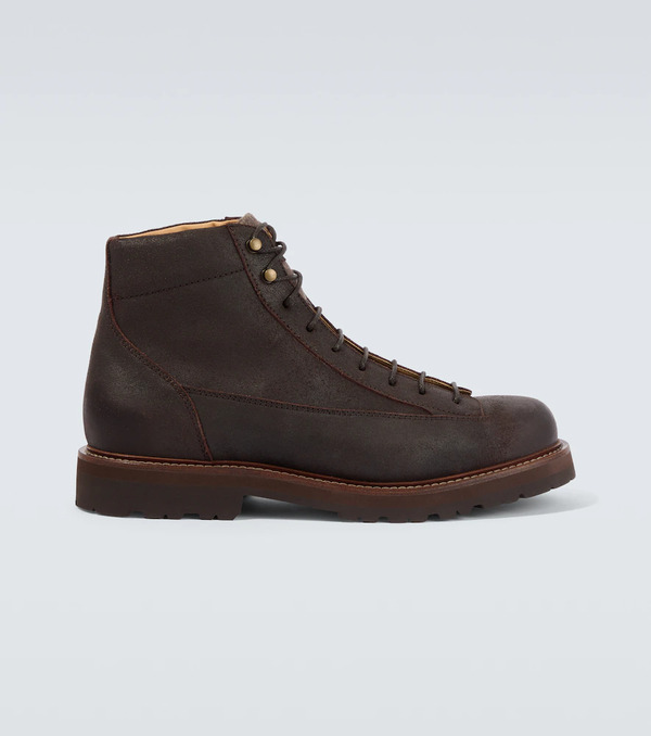  Brunello Cucinelli Brunello Cucinelli Leather Lace-up Boots 
